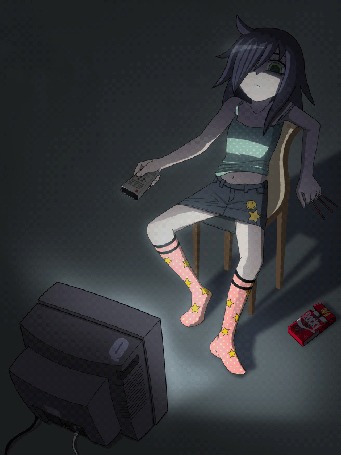Анимация Томоко Куроки / Tomoko Kuroki из аниме Не моя вина, что я не популярна! / Watashi ga Motenai no wa Dou Kangaetemo Omaera ga Warui! / WataMote, by QUICKMASTER