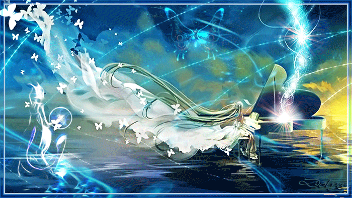 Анимация Vocaloid Hatsune Miku / Вокалоид Хатсунэ Мику играет на рояле, гифка Vocaloid Hatsune Miku / Вокалоид Хатсунэ Мику играет на рояле