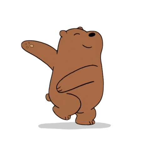 Анимация Счастливый Гриз / Grizz из мультфильма We Bare Bears / Вся правда о медведях, гифка Счастливый Гриз / Grizz из мультфильма We Bare Bears / Вся правда о медведях