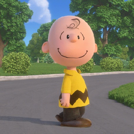 Анимация Собака подбегает к мальчику и обнимает его, мультфильм The Peanuts Movie / Снупи и мелочь пузатая в кино