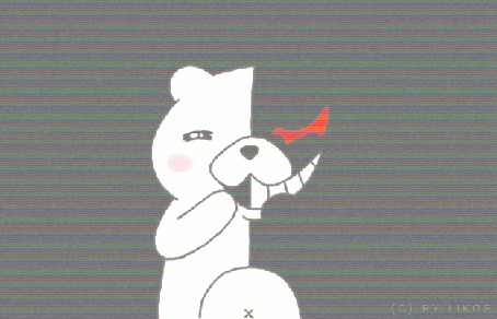 Анимация Монокума / Monokuma из аниме Школа Отчаяния / Danganronpa, by likos