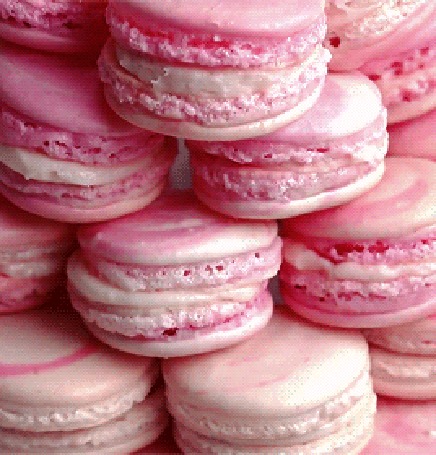 Анимация Клубничный чизкейк Macarons