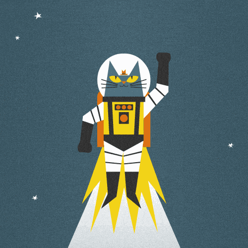 Анимация Кот из книги Professor Astro Cats Frontiers of Space, гифка Кот из книги Professor Astro Cats Frontiers of Space