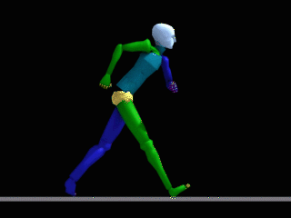 Анимация Быстро шагающая фигура робота, гифка Быстро шагающая фигура робота