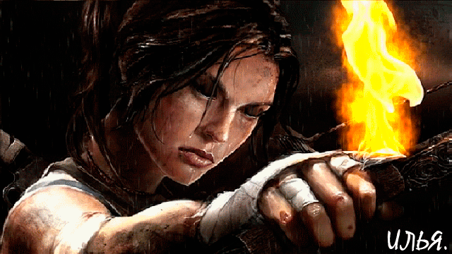 Анимация Лучница Лара Крофт / Lara Croft из игры Tomb Raider, гифка Лучница Лара Крофт / Lara Croft из игры Tomb Raider