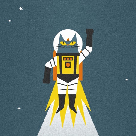 Анимация Кот из книги Professor Astro Cats Frontiers of Space