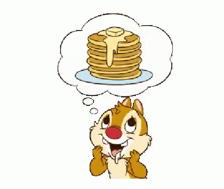 Анимация Dale / Дейл мечтает о блинчиках, персонаж мультфильма Chip N Dale Rescue Rangers / Чип и Дейл спешат на помощь