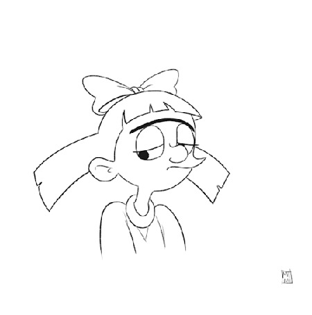 Анимация Смущенная Хельга Патаки / Helga Pataki из мультсериала Эй, Арнольд! / Hey, Arnold!