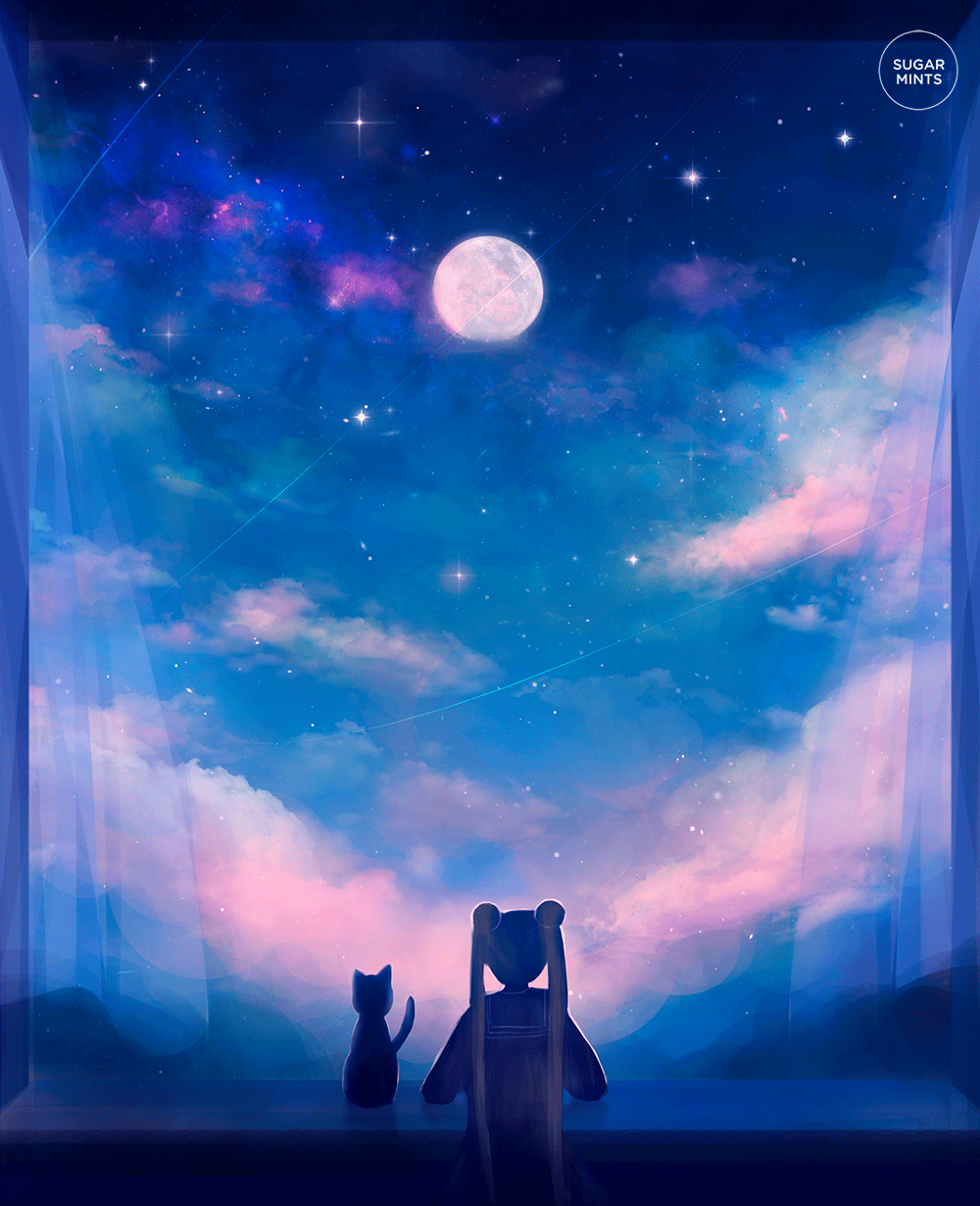 Анимация Usagi Tsukino / Усаги Цукино / Сейлор Мун / Sailor Moon и кошка по кличке Луна / Luna из аниме Bishoujo Senshi Sailor Moon / Красавица-воин Сейлор Мун, by sugarmints, гифка Usagi Tsukino / Усаги Цукино / Сейлор Мун / Sailor Moon и кошка по кличке Луна / Luna из аниме Bishoujo Senshi Sailor Moon / Красавица-воин Сейлор Мун, by sugarmints