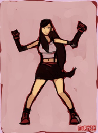 Анимация Танцующая Tifa Lockhart / Тифа Локхарт из игры Final Fantasy VII, by michaelfirman
