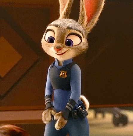 Анимация Зайчиха Джуди Хопс и выдра Мисс Оттерон из мультфильма Zootopia / Зверополис