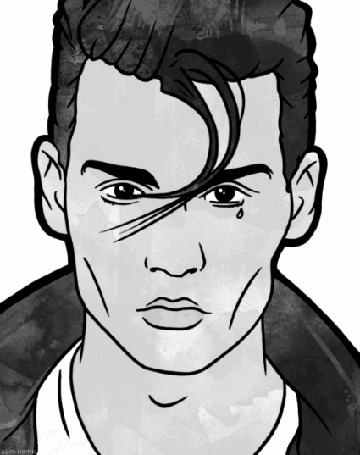 Анимация Нарисованный Johnny Depp / Джонни Депп в различных ролях