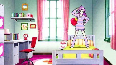 Анимация Лала Манака / Laala Manaka из аниме При Пара / PriPara позирует в комнате