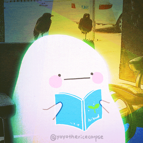 Анимация Белый чудик листает книгу, by yoyothericecorpse, гифка Белый чудик листает книгу, by yoyothericecorpse