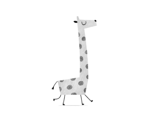 Анимация Бегущий жираф на белом фоне, гифка Бегущий жираф на белом фоне
