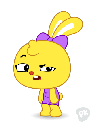 Анимация Зайчик чем - то очень расстроен, by PlayKids, гифка Зайчик чем - то очень расстроен, by PlayKids