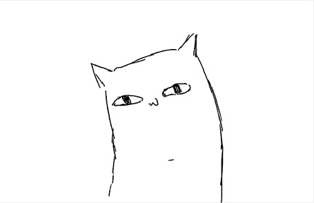 Анимация Котик на белом фоне, by JeanRyde