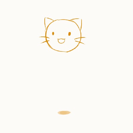 Анимация Прыгающая на месте мордочка кота, by whymeiy