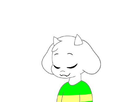 Анимация Asriel Dreemurr / Азриэль Дримурр из игры Undertale, by HungrySohma16