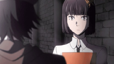 Гиф анимация Акико Йосано / Akiko Yosano из аниме Великий из бродячих псов/ Bungou Stray Dogs