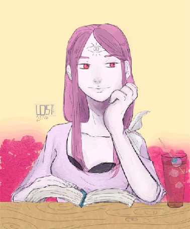Анимация Ризэ Камиширо / Rize Kamishiro из аниме Токийский монстр / Tokyo Ghoul, by lost