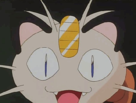 Анимация Мяут / Meowth из аниме Покемон / Pokemon показывает фак (Hi! Go fuck yourself!)