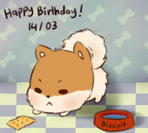 Анимация Лающий щенок с виляющим хвостом (Happy Birthday / С днем рождения), by WikiME, гифка Лающий щенок с виляющим хвостом (Happy Birthday / С днем рождения), by WikiME