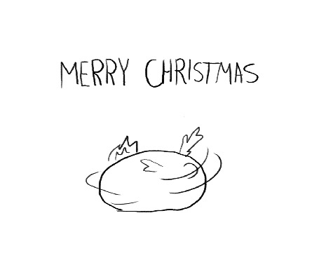 Анимация Олень, танцующий брейк данс (MERRY CHRISTMAS)