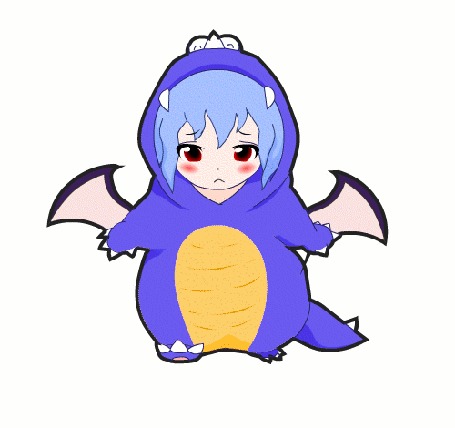 Анимация Remilia Scarlet / Ремилия Скарлет в костюме дракона из аниме Touhou Niji Sousaku Doujin Anime: Musou Kakyou / Мечты летних дней