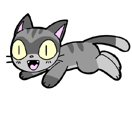 Анимация Котенок делает кувырок, by Scuterr