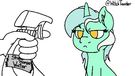 Анимация Персонаж-единорог из мультсериала Little Pony: Friendship is Magic / Мои маленькие пони: Дружба — это чудо (Stupid horse water / Глупая лошадиная вода), by WitchTaunter