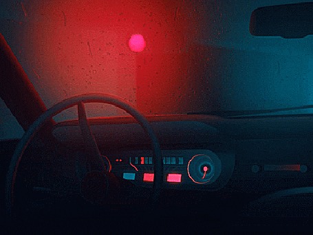 Анимация Дождь стекает по лобовому стеклу машины, by Gianluca Delgado Pires