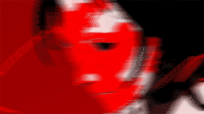 Анимация Красные осколки слетают с лица девушки, by hypnothalamus, гифка Красные осколки слетают с лица девушки, by hypnothalamus