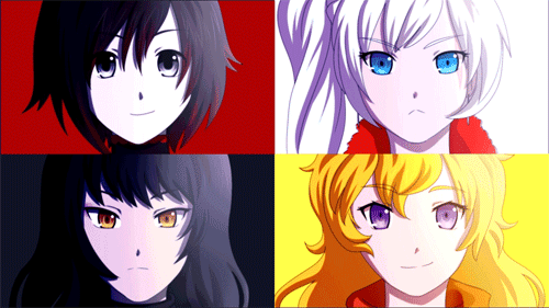 Анимация Ruby Rose / Руби Роуз, Blake Belladonna / Блейк Белладонна, Weiss Schnee / Вайсс Шни и Yang Xiao Long / Янь Сяо Лун из аниме RWBY / Красный, Белый, Черный, Желтый, by Kiwa007, гифка Ruby Rose / Руби Роуз, Blake Belladonna / Блейк Белладонна, Weiss Schnee / Вайсс Шни и Yang Xiao Long / Янь Сяо Лун из аниме RWBY / Красный, Белый, Черный, Желтый, by Kiwa007