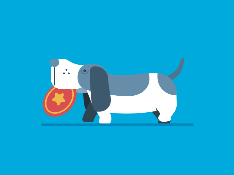 Анимация Собака породы Basset / Бассет, by Oliver Sin, гифка Собака породы Basset / Бассет, by Oliver Sin