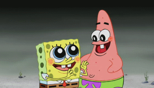 Анимация SpongeBob / Губка Боб и Patrick / Патрик из мультсериала SpongeBob SquarePants / Губка Боб Квадратные Штаны радуются, гифка SpongeBob / Губка Боб и Patrick / Патрик из мультсериала SpongeBob SquarePants / Губка Боб Квадратные Штаны радуются