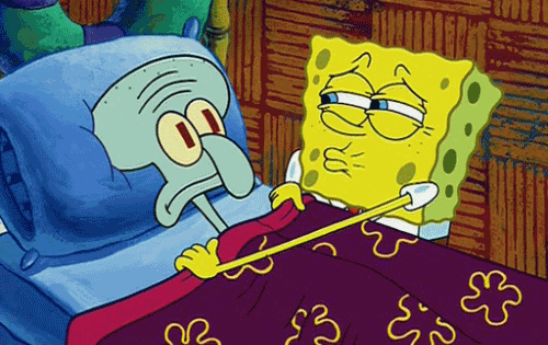 Анимация SpongeBob / Губка Боб укрывает одеялом Squidward / Сквидварда и целует в нос, из мультсериала SpongeBob SquarePants / Губка Боб Квадратные Штаны, гифка SpongeBob / Губка Боб укрывает одеялом Squidward / Сквидварда и целует в нос, из мультсериала SpongeBob SquarePants / Губка Боб Квадратные Штаны
