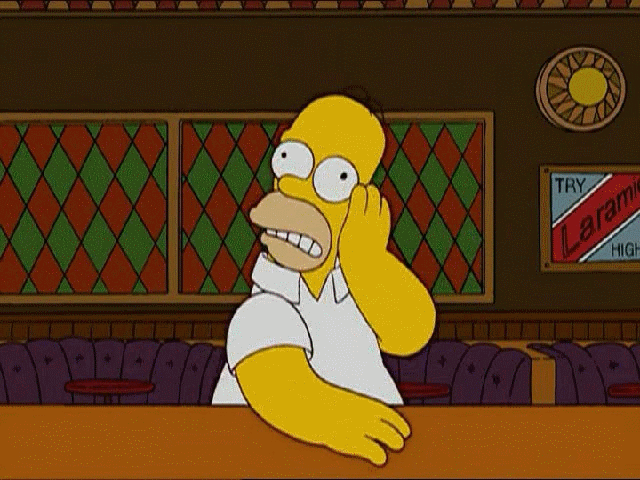 Анимация Homer Simpson / Гомер Симпсон из мультсериала The Simpsons / Симпсоны избивает себя, гифка Homer Simpson / Гомер Симпсон из мультсериала The Simpsons / Симпсоны избивает себя