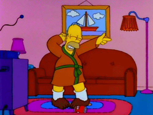 Анимация Homer Simpson / Гомер Симпсон из мультсериала The Simpsons / Симпсоны танцует, гифка Homer Simpson / Гомер Симпсон из мультсериала The Simpsons / Симпсоны танцует