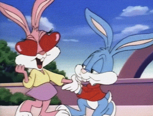 Анимация Bugs Bunny / Багз Банни и Lola Bunny / Лола Банни - герои мультфильмов и комиксов, гифка Bugs Bunny / Багз Банни и Lola Bunny / Лола Банни - герои мультфильмов и комиксов