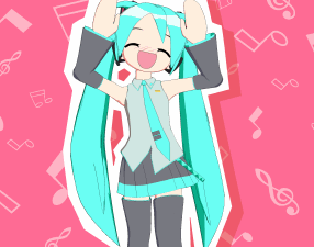 Анимация Vocaloid Hatsune Miku / Вокалоид Хатсунэ Мику, гифка Vocaloid Hatsune Miku / Вокалоид Хатсунэ Мику