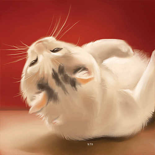 Анимация Кошка лежит на полу, by GoldenDruid, гифка Кошка лежит на полу, by GoldenDruid