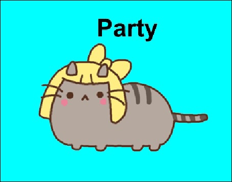 Анимация Pusheen Cat / Пушин кот веселится на вечеринке (Hard Party / Крутая вечеринка)