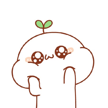 Анимация Очень милое существо подпирает щечки руками