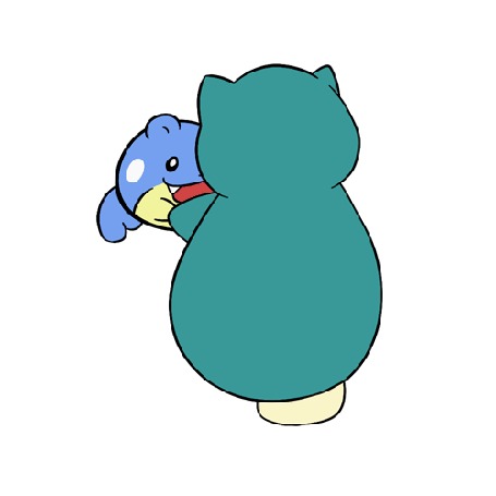 Анимация Snorlax / Снорлакс и Spheal / Сфил из игры и аниме Pokemon / Покемон, by ezeqquiel