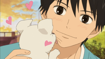 Анимация Сета Кадзэхая и Мару-тян из аниме Kimi ni Todoke / Дотянуться до тебя, гифка Сета Кадзэхая и Мару-тян из аниме Kimi ni Todoke / Дотянуться до тебя