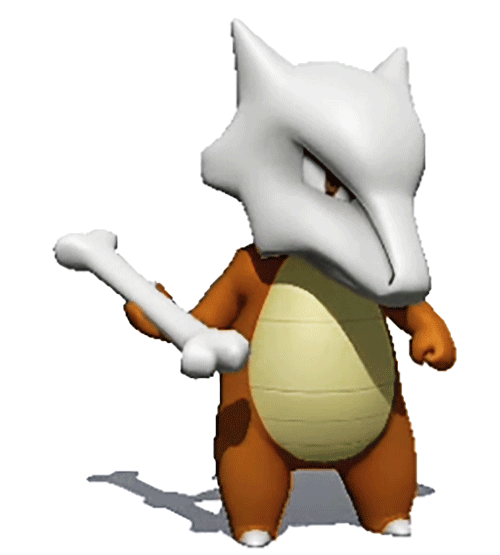 Анимация Покемон Marowak / Маровак с костью в лапе, гифка Покемон Marowak / Маровак с костью в лапе