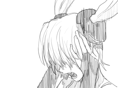Анимация Vocaloid Hatsune Miku / Вокалоид Хатсунэ Мику кричит, положив руки на голову, гифка Vocaloid Hatsune Miku / Вокалоид Хатсунэ Мику кричит, положив руки на голову