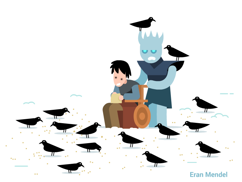 Анимация Night King / Король Ночи и Bran Stark / Бран Старк из сериала Game Of Trones / Игра Престолов, by Eran Mendel, гифка Night King / Король Ночи и Bran Stark / Бран Старк из сериала Game Of Trones / Игра Престолов, by Eran Mendel