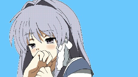 Анимация Kyou Fujibayashi / Ке Фудзибаяси из аниме Clannad / Кланнад, by inukagome134